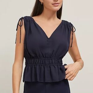 NWT Ann Taylor Gathered Tie Top Size XS
